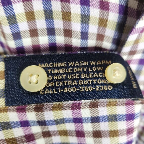 Scott Barber Mens Long Sleeve Gingham Pattern Button Down Shirt Size Large - Picture 5 of 6